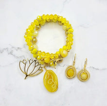 Load image into Gallery viewer, Natural Agate Layered Beaded Bracelet Set
