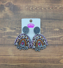 Load image into Gallery viewer, Mama Leopard Rainbow Earrings
