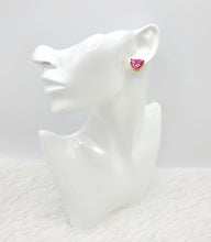 Load image into Gallery viewer, Glitter Heart Stud Earrings