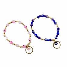 Load image into Gallery viewer, Evil Eye Beaded Charm Bracelet