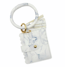 Load image into Gallery viewer, Print Key Ring Tassel Bangle Wallet