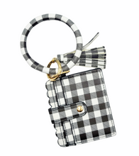 Load image into Gallery viewer, Print Key Ring Tassel Bangle Wallet