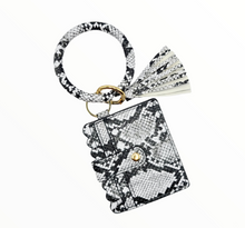 Load image into Gallery viewer, Animal Print Key Ring Tassel Bangle Wallet