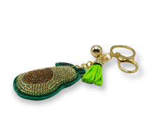 Load image into Gallery viewer, Avocado Plush Rhinestone Keychain