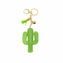 Load image into Gallery viewer, Cactus Plush Rhinestone Keychain