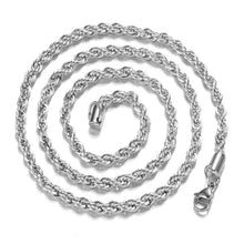 Load image into Gallery viewer, Sterling Silver Rope Chain Necklace