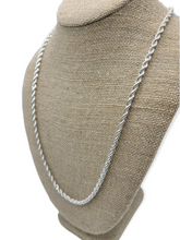 Load image into Gallery viewer, Sterling Silver Rope Chain Necklace