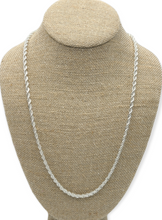 Load image into Gallery viewer, Sterling Silver Rope Chain Necklace