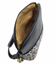 Load image into Gallery viewer, Crossbody Shoulder Black/Leopard Tassel Bag