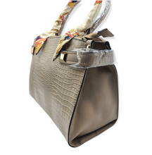 Load image into Gallery viewer, Faux Croc Embossed Satchel Handbag