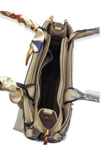 Load image into Gallery viewer, Faux Croc Embossed Satchel Handbag