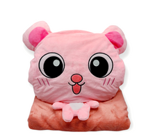 Load image into Gallery viewer, Animal Plush Hand Warmer Pillow and Blanket