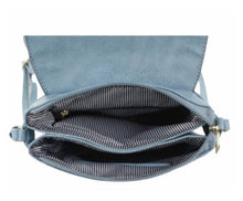 Load image into Gallery viewer, Foldover Vegan Leather Crossbody with Tassel