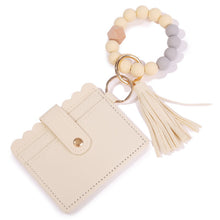 Load image into Gallery viewer, Silicone Beaded Tassel Bangle Wallet