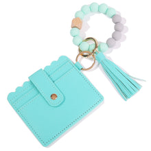 Load image into Gallery viewer, Silicone Beaded Tassel Bangle Wallet