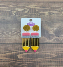 Load image into Gallery viewer, Mirror Pencil Earrings
