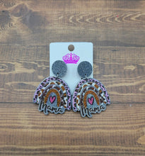 Load image into Gallery viewer, Mama Leopard Rainbow Earrings
