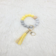 Load image into Gallery viewer, Silicone Beaded Bracelet Keychain
