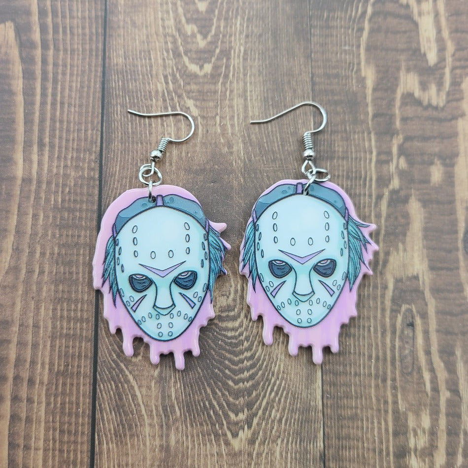 Halloween Horror Movie Ski Mask Earrings