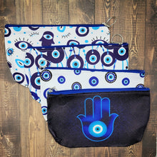 Load image into Gallery viewer, Evil Eye Makeup/Coin Bag
