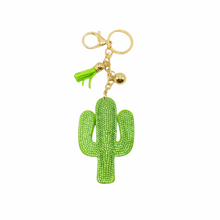 Load image into Gallery viewer, Cactus Plush Rhinestone Keychain
