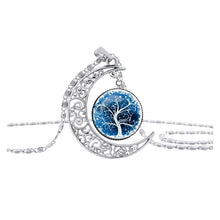 Load image into Gallery viewer, Moon and Tree of Life Pendant Necklace
