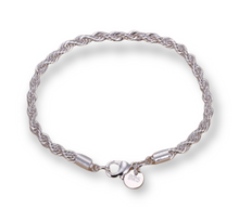 Load image into Gallery viewer, Sterling Silver Rope Chain Bracelet
