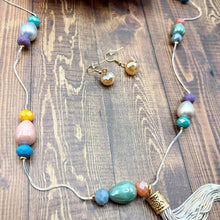 Load image into Gallery viewer, Long Beaded Tassel Necklace
