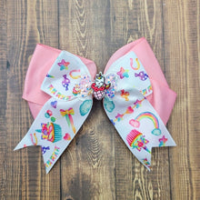 Load image into Gallery viewer, Unicorn Cupcake and Glitter Hair Bow
