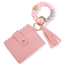 Load image into Gallery viewer, Silicone Beaded Tassel Bangle Wallet

