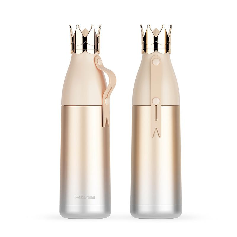 Crown Water Thermos Champagne Gold